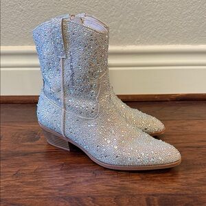 Rhinestone Ankle Boots